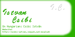 istvan csibi business card