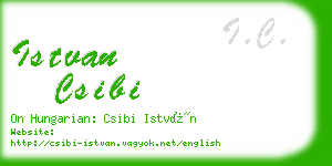 istvan csibi business card